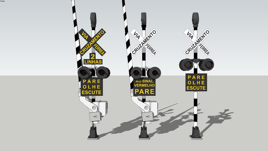 Brazillian US&S and GRS Classic Grade Crossing signals | 3D Warehouse