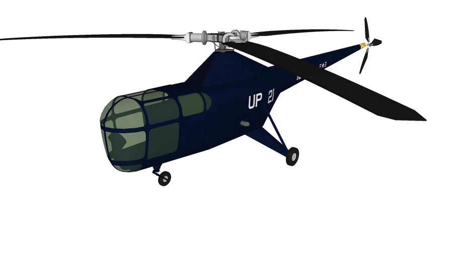 Helicopter - US Navy Sikorsky HO3S-1 | 3D Warehouse