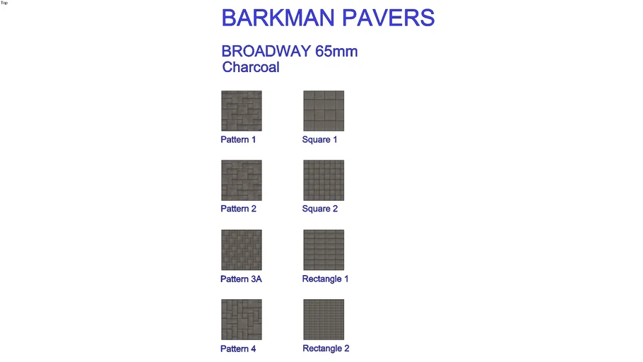 Barkman Broadway 65mm Pavers Charcoal