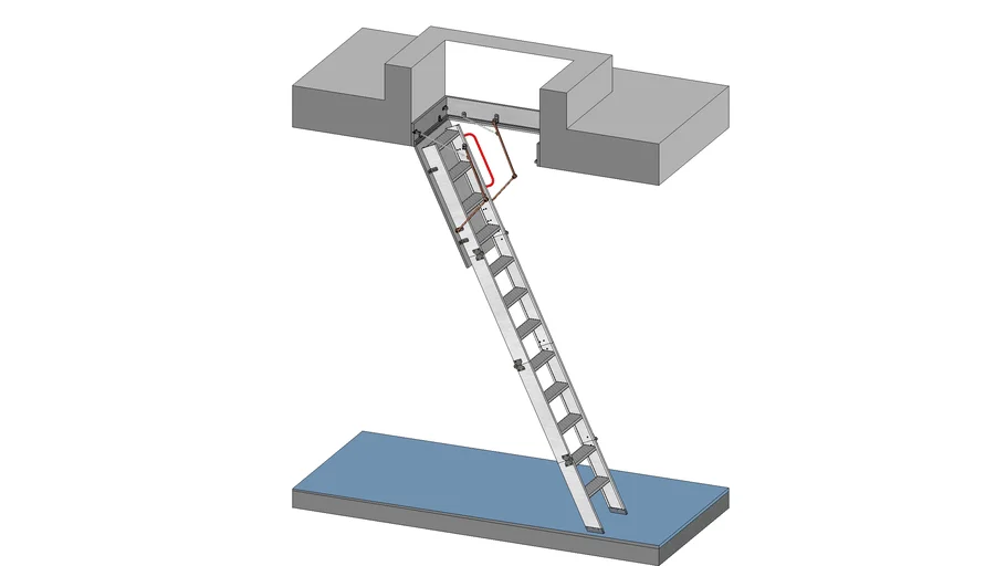 Attic ladder 4 parts