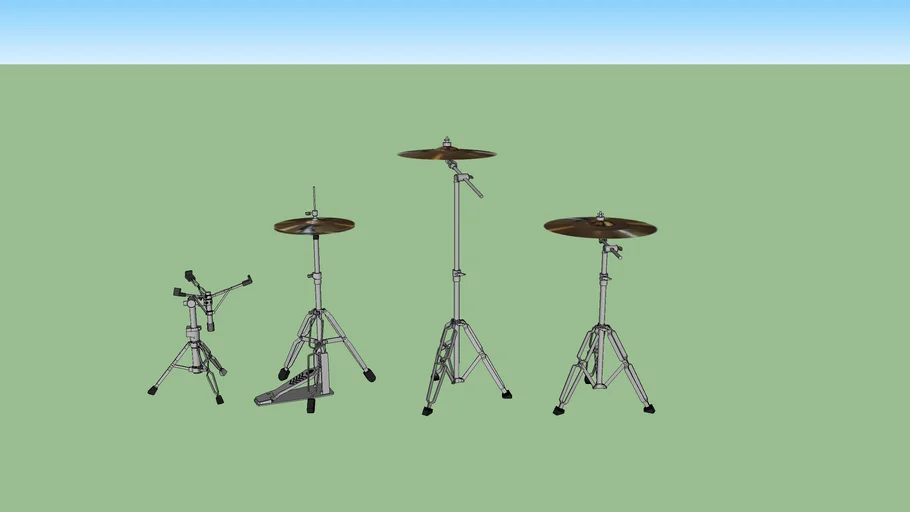 Drum set very detailed - - 3D Warehouse