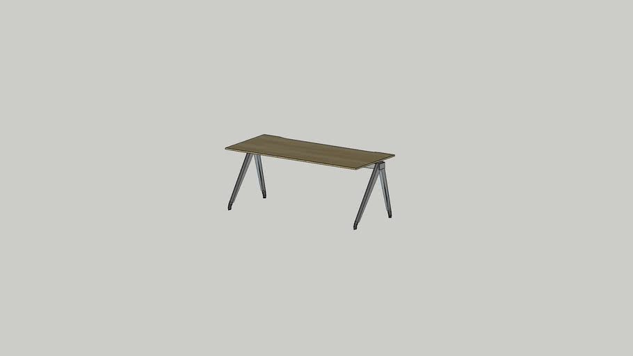 TECHO Arkus A working table 1800x800 cutout | 3D Warehouse