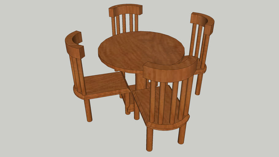 Table and Chairs 3D Warehouse