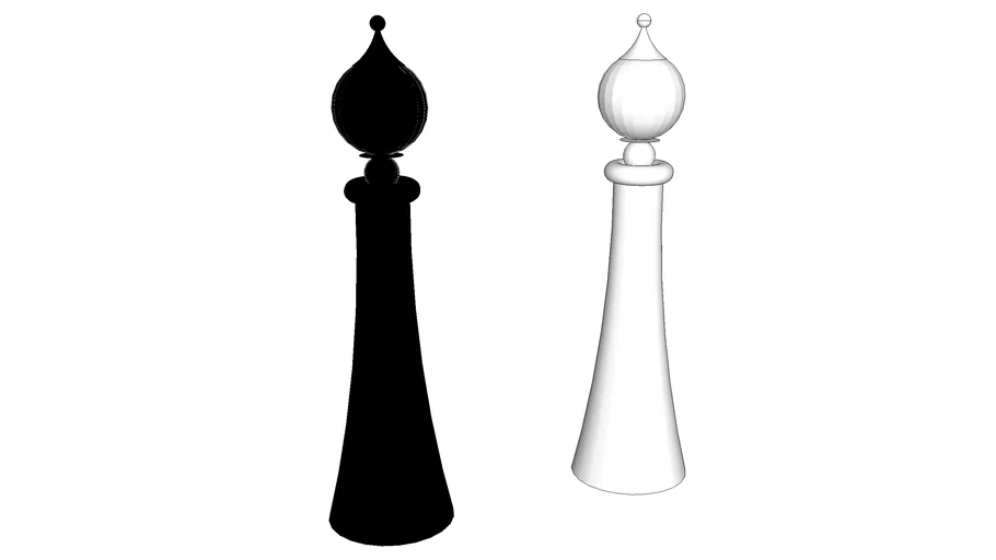 Peão de xadrez tridimensional