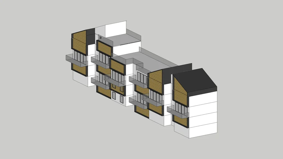 1 bed cluster | 3D Warehouse