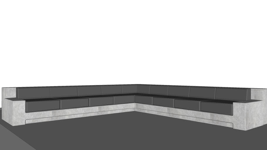 Outdoor Concrete Sofa 3D Warehouse