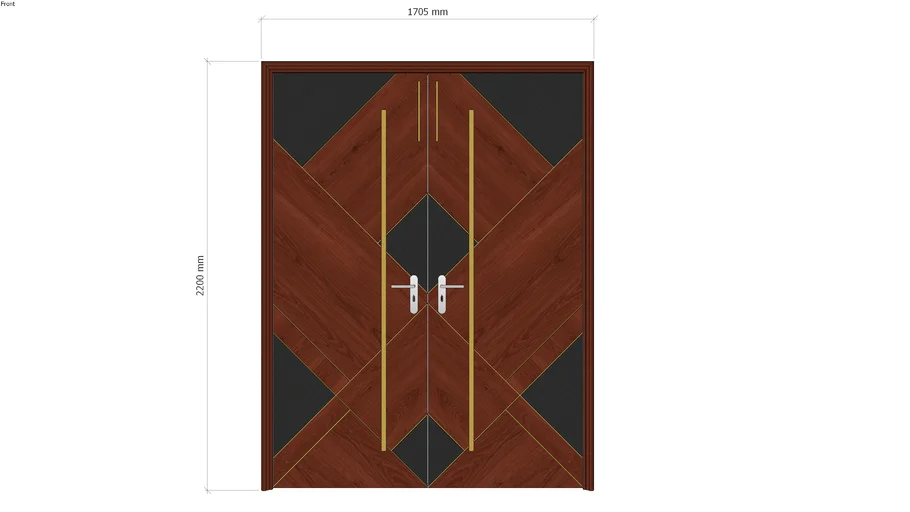 Wooden Double Swing Door