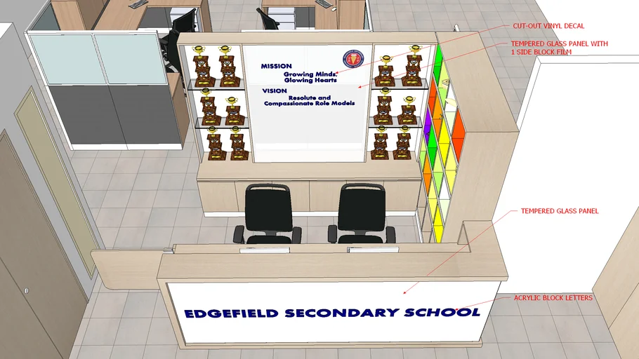 SCHOOL COUNTER EDGEFIELD | 3D Warehouse