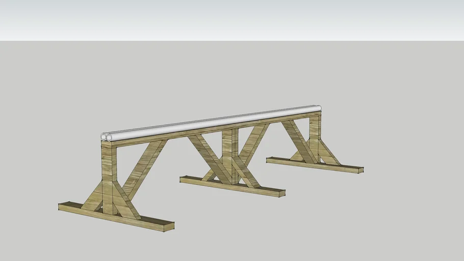 Snowboard PVC pipe rail 3D Warehouse