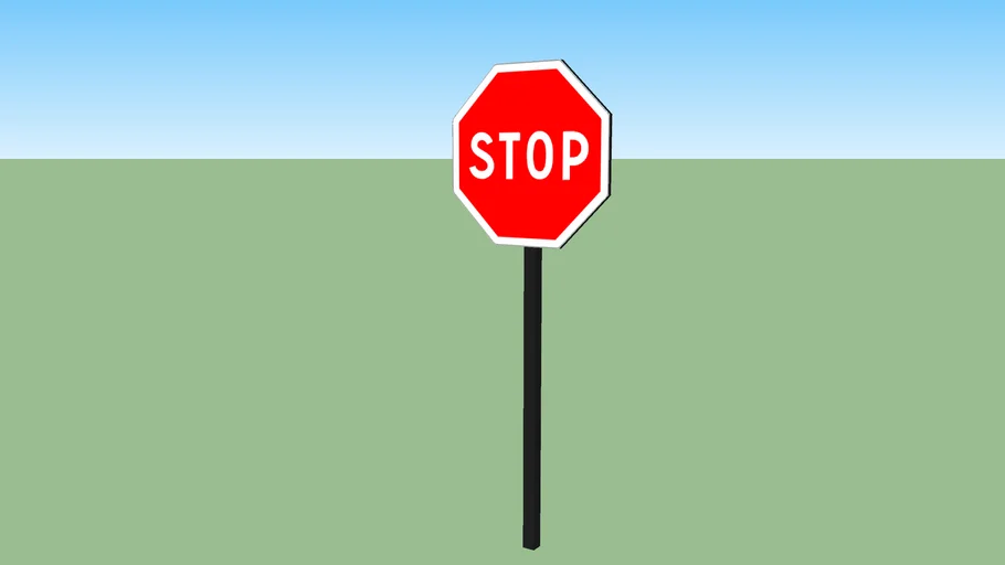 Panneau STOP | 3D Warehouse