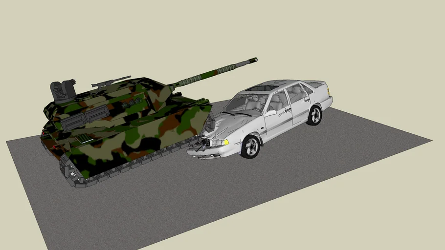 Tank VS Car 3D Warehouse