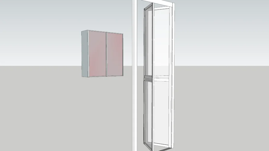 FROSTED BIFOLD TOILET DOOR WHITE MODERN