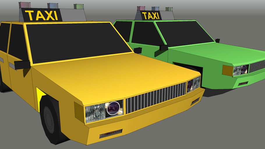 LowPoly Taxi Cab. (with Los Angeles Bell Cab). 3D Warehouse