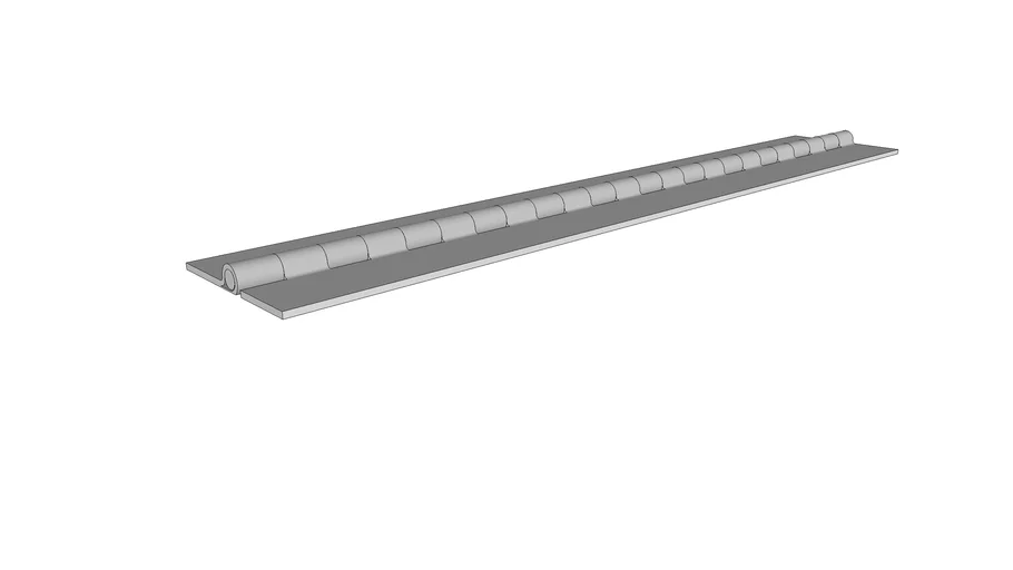 hinge, piano, 2 in wide, aluminum, McMasterCarr 1581A481 3D Warehouse