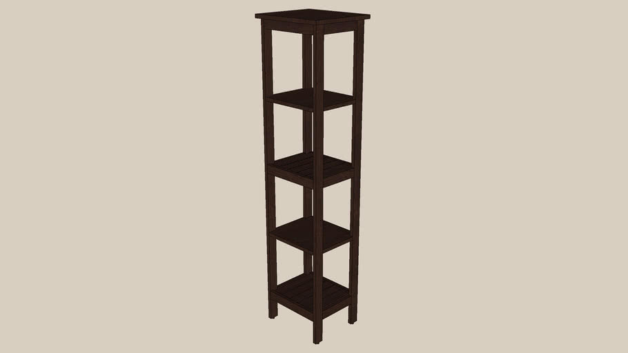 HEMNES shelving unit 172x42x37 blackbrown 3D Warehouse