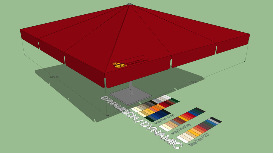 May Albatros 5.5x5.5m Square Giant Umbrella