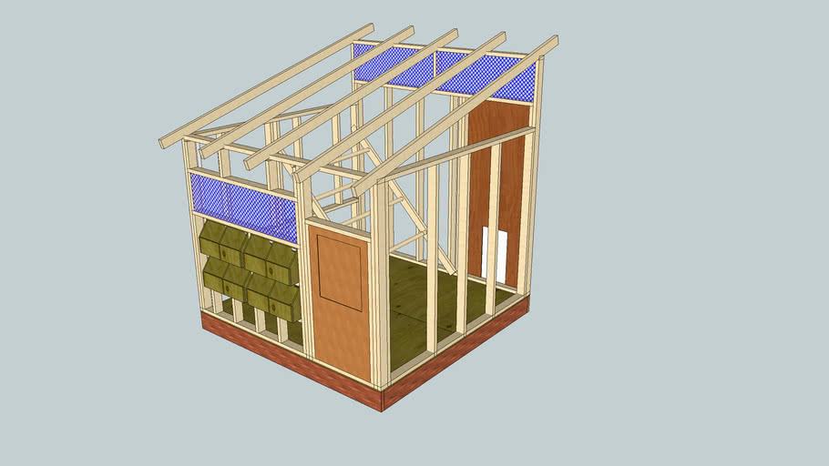 Rough Framing Diagram for Chicken Coop | 3D Warehouse