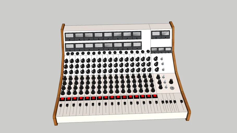 Vintage mixing console 3D Warehouse