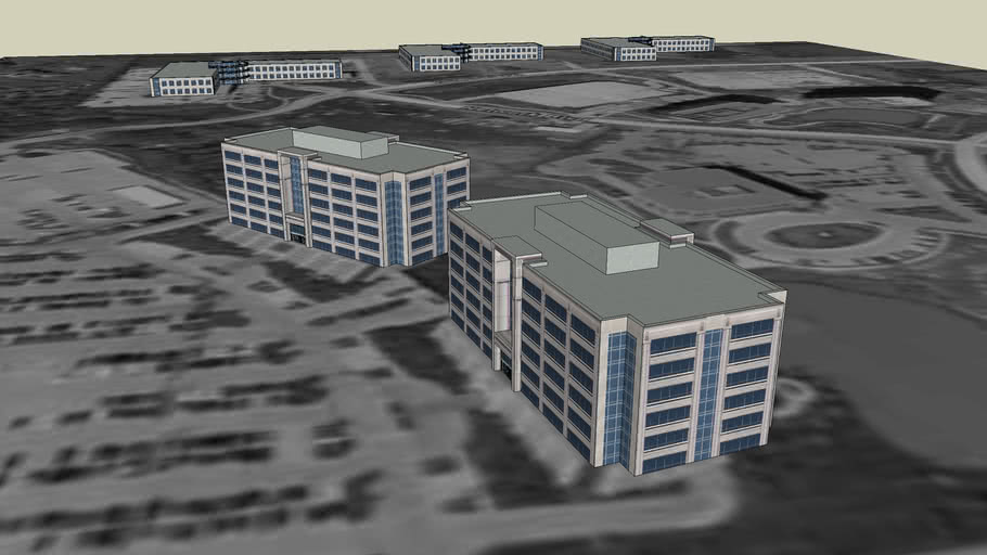 Hall Office Park 3D Warehouse