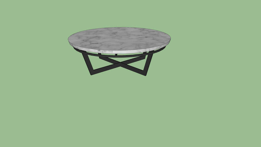 Verdad Round White Marble Coffee Table | 3D Warehouse