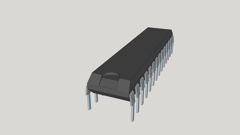 Integrated Circuit PDIP 28 pins 3D Warehouse