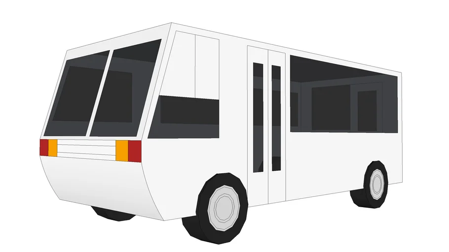 Minibus 3D Model in Bus 3DExport