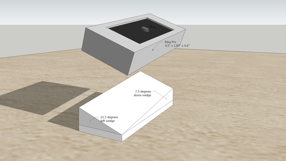 Ring Pro doorbell Corner & Wedge Kit for video doorbell 3D Warehouse