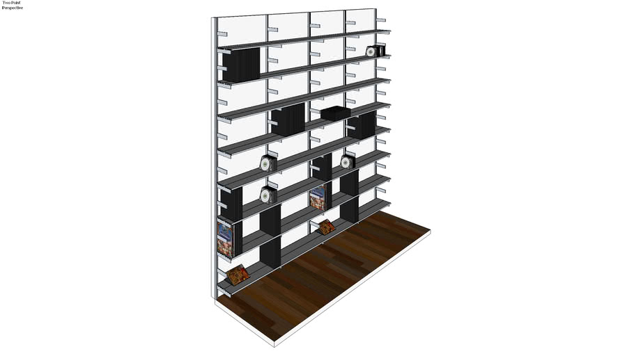 ISS Designs Modular Shelving 96' Wide Wall Mounted System With