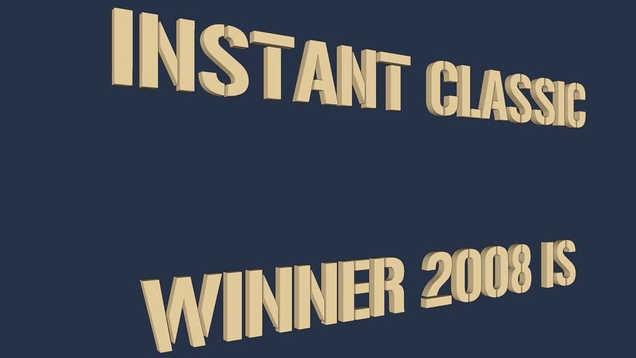 THE INSTANT CLASSIC WINNER IS...