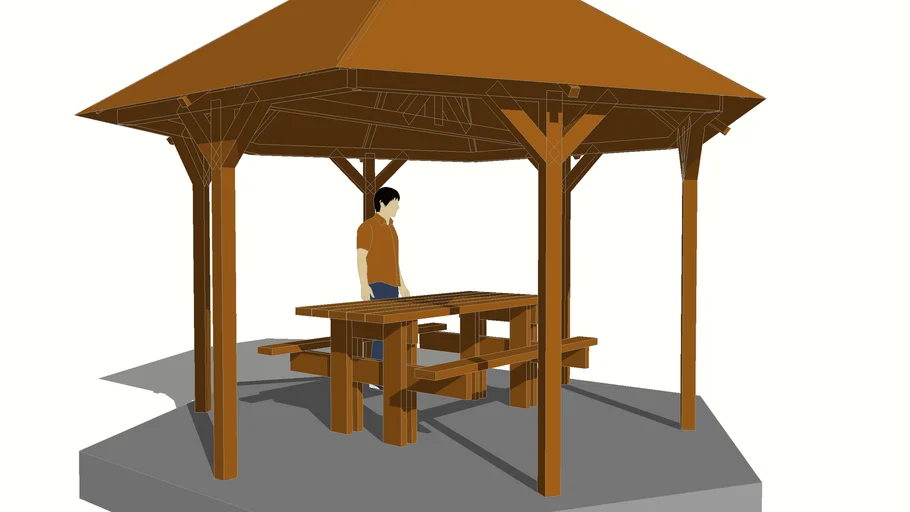 garden shell kiosque de la plaine des cafres | 3D Warehouse