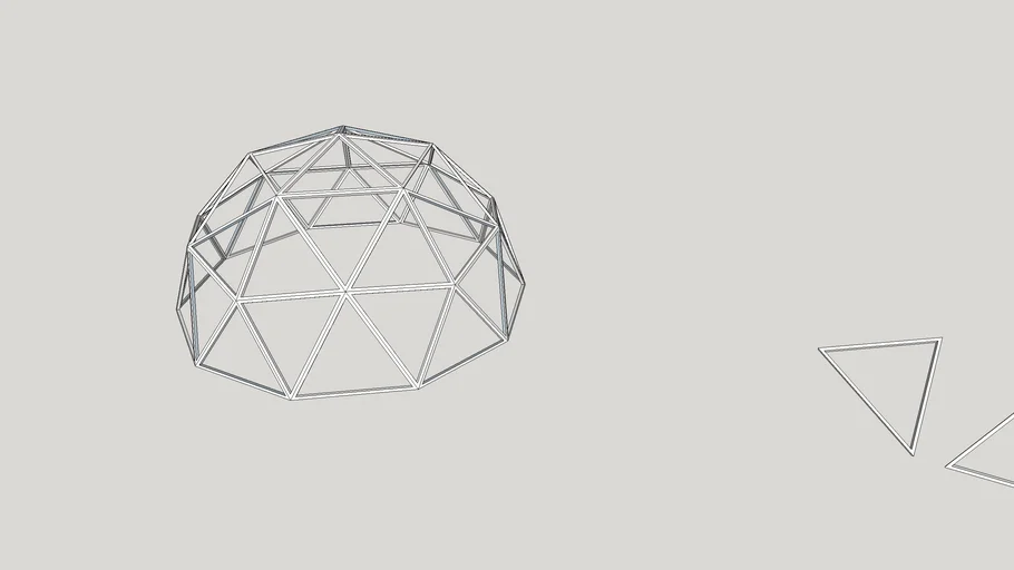 2V Geodesic Dome 2m Height 3D Warehouse