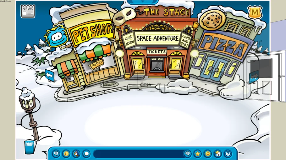 Club Penguin - Plaza - UPDATED 3 TIMES! - Now with added background | 3D  Warehouse