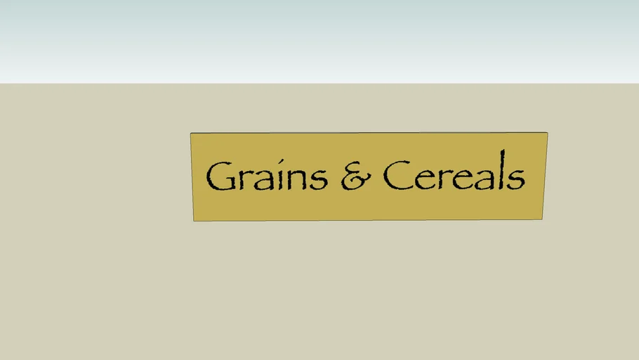 Grains & Cereals 3D Warehouse