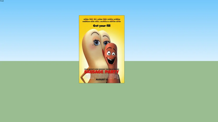 Sausage Party R-Rated Animated Movie - Final One Sheet Movie Poster 27X40  Double Sided (unframed) | 3D Warehouse