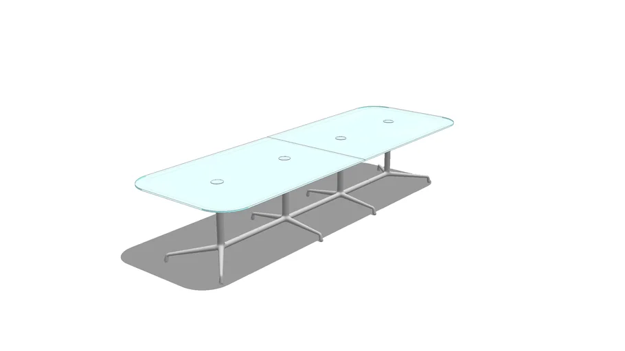 Coalesse, SW_1, Conference Table, Rectangle, 2Piece, Glass, 48x144x28
