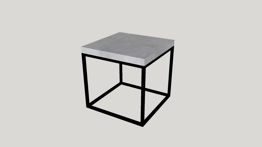 Coffee Table - Concrete and iron | 3D Warehouse