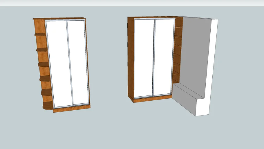 Шкаф купе в sketchup