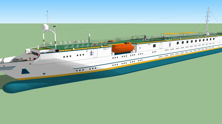 MS Cezanne Gi A River and Italian Coaster Cruise Ship 3D Warehouse