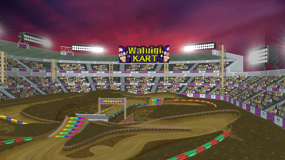 Waluigi Stadium Mario Kart Double Dash 3d Warehouse 4439