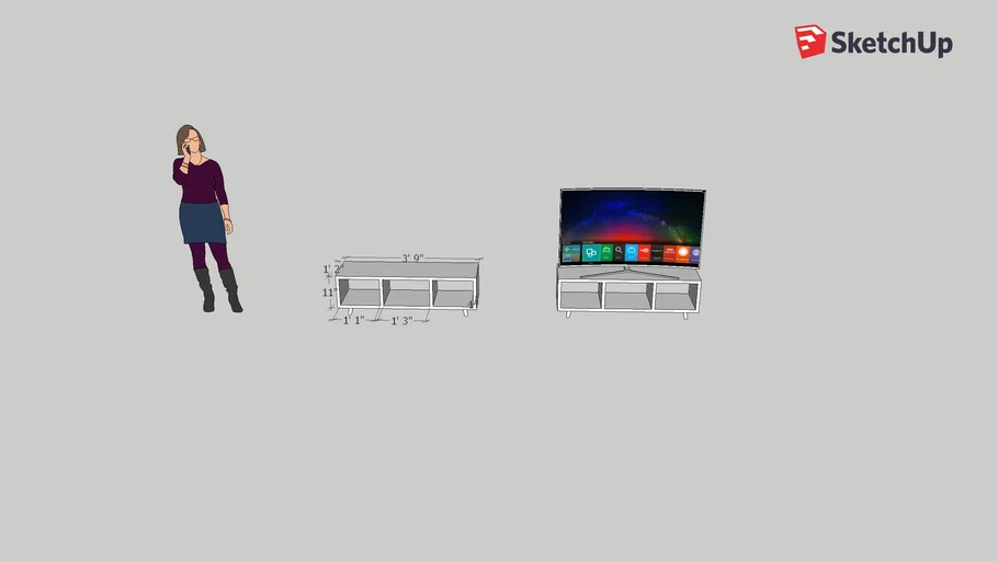 tv console | 3D Warehouse