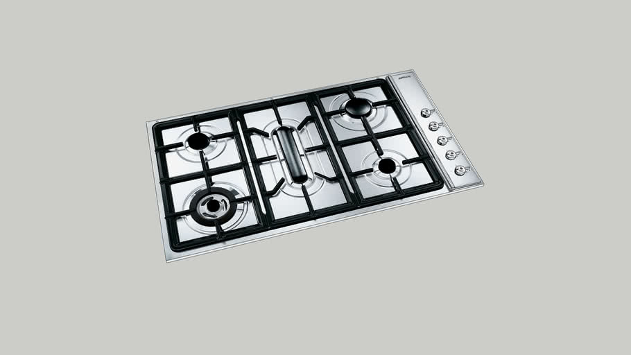 Smeg CIR93AXS3 Gas Cooktop 3D Warehouse