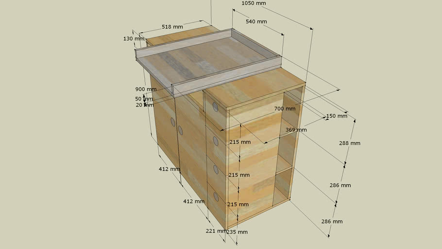 Commode table a langer | 3D Warehouse