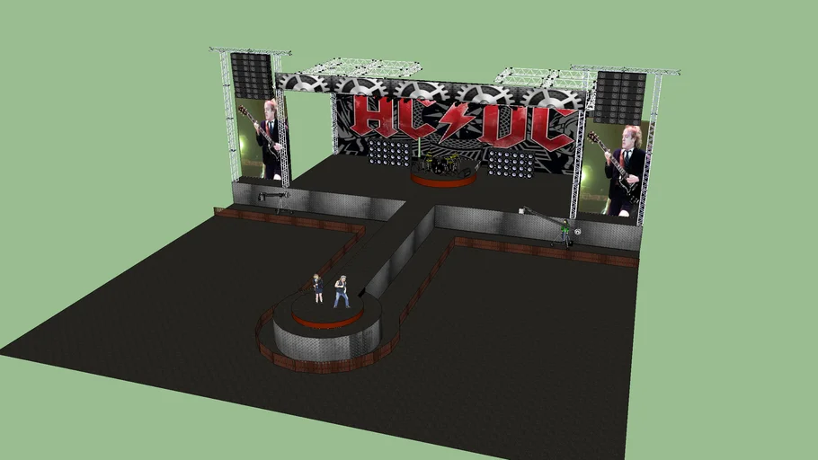 AC DC Stage guatemala | 3D Warehouse