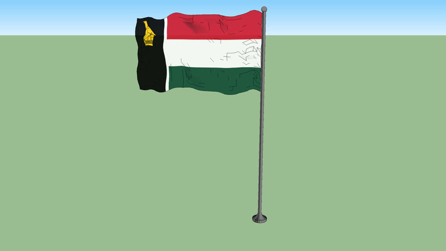 Flag of Zimbabwe Rhodesia 3D Warehouse