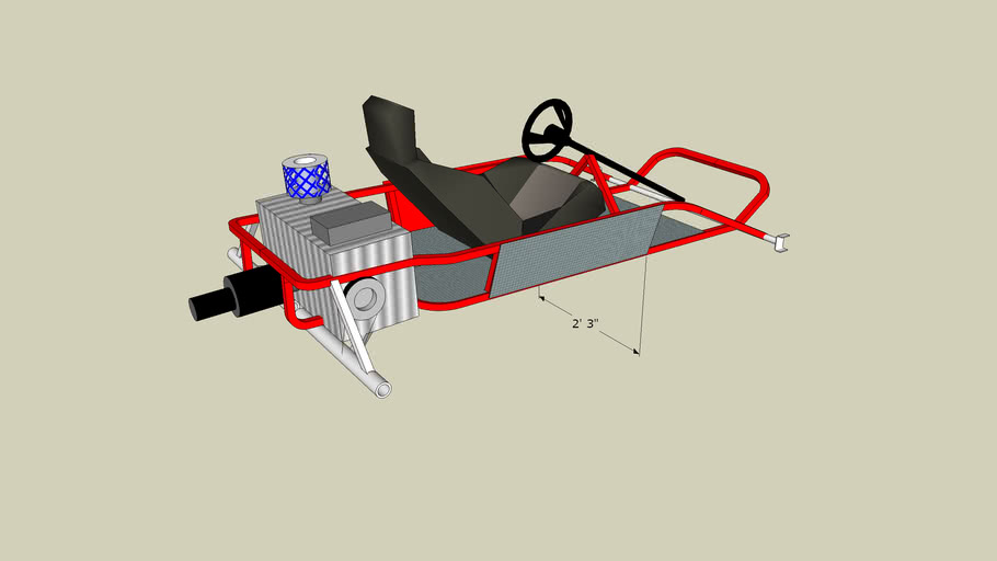 go kart frame with tuned v8 | 3D Warehouse