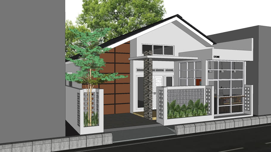 Rumah Minimalis 1 Lantai 3d Warehouse - vrogue.co