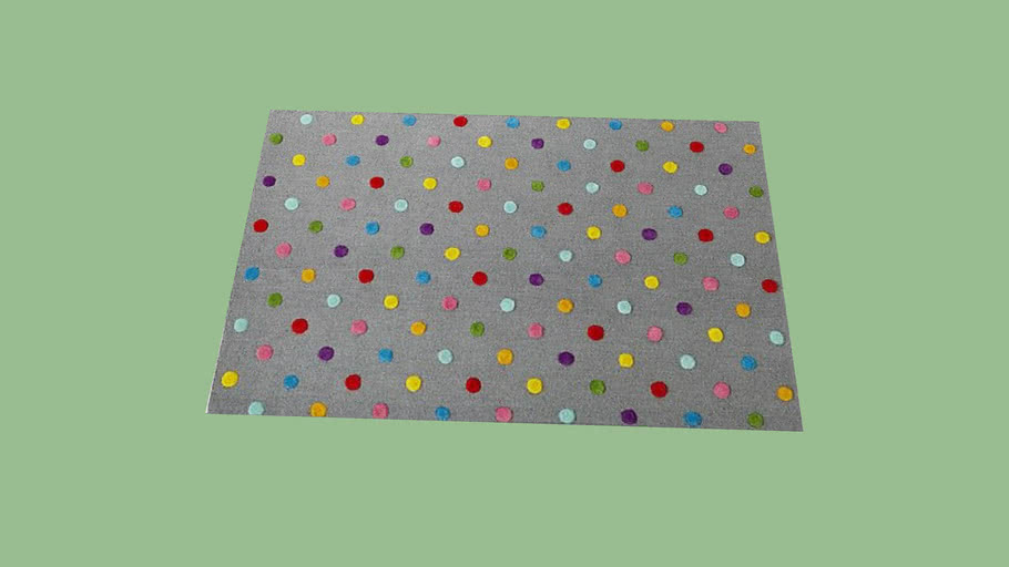 Grey Polka Dot Rug,Crate & Barrel 3D Warehouse