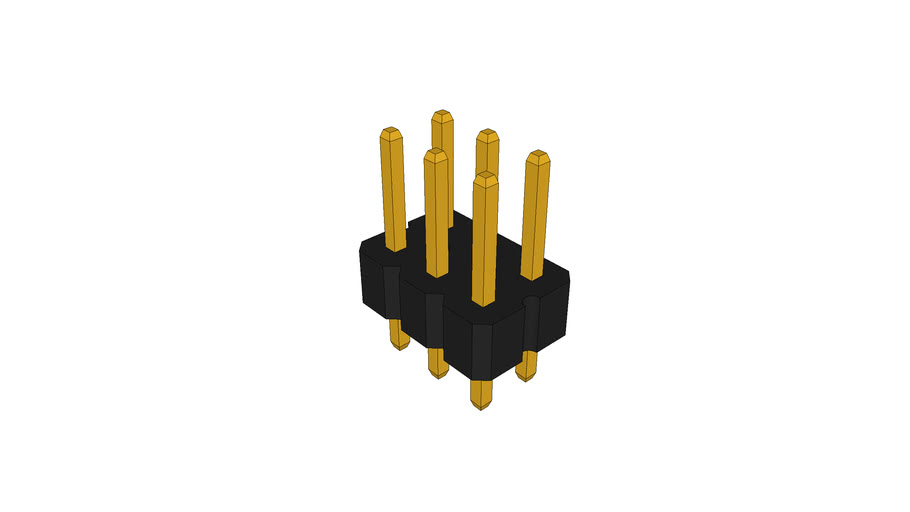 2x3 2.54mm pin header | 3D Warehouse