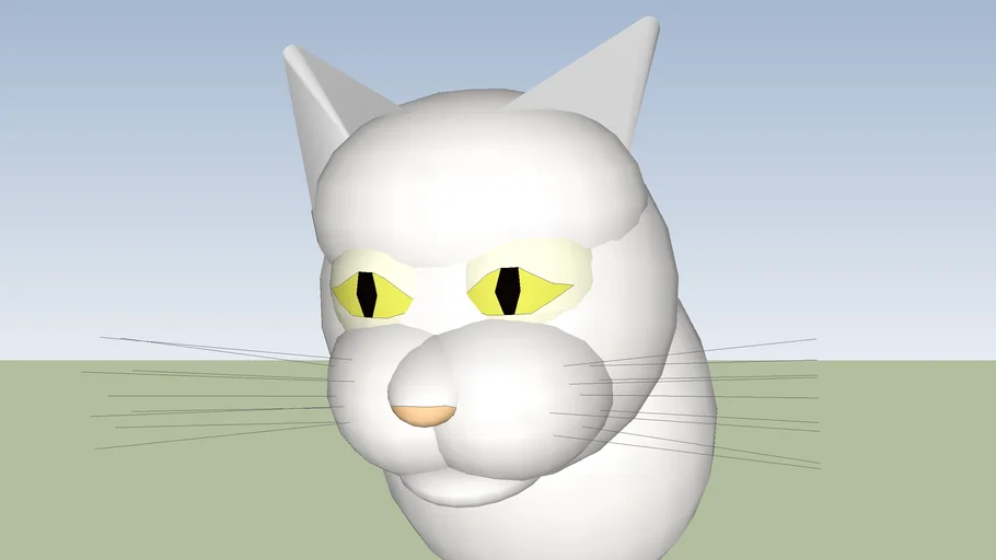 3D Cat Head #1