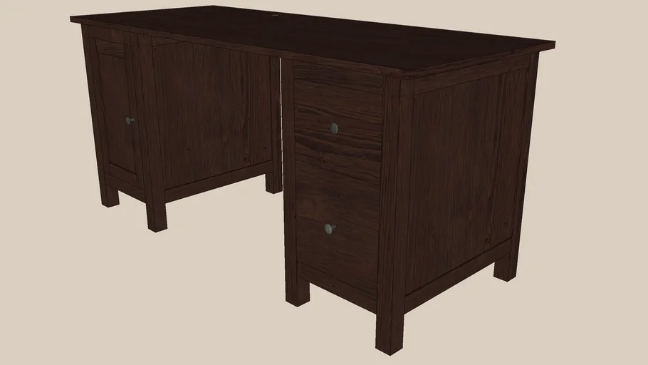 Ikea hemnes deals desk black brown